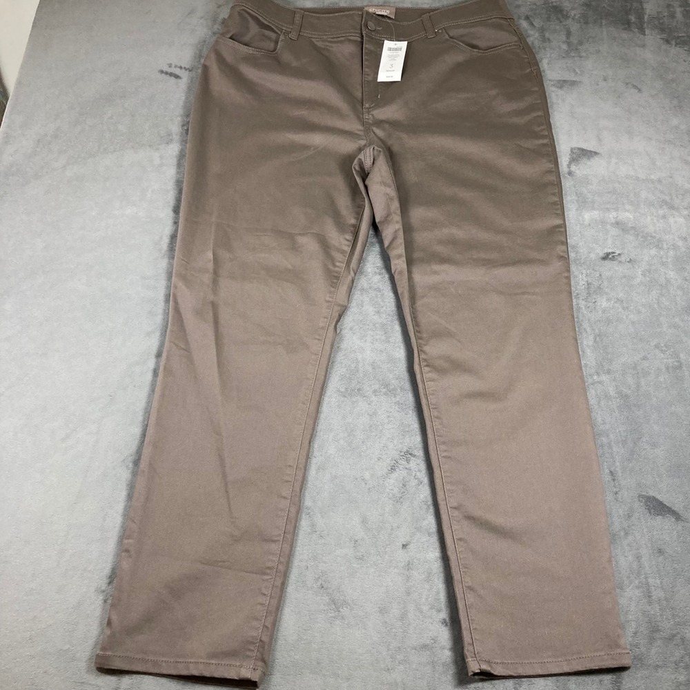 Chicos Lustrous Slim RG Jeans Taupe Colored Denim Size 3 Regular  NEW